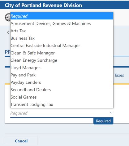 Portland Revenue Online