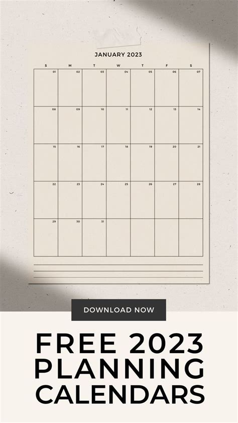Portrait Orientation Calendar