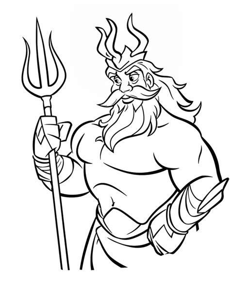 Poseidon Coloring Pages