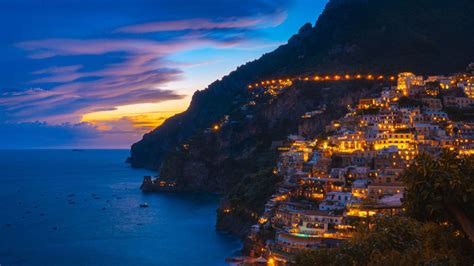 Positano at night
