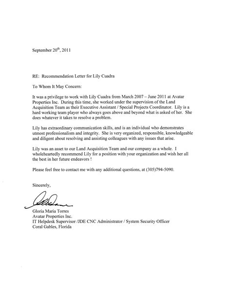Positive Recommendation Letter Samples In English