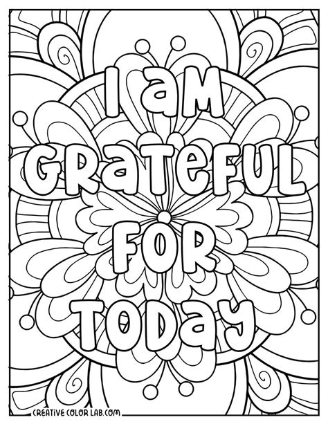 Positive Affirmation Coloring Pages
