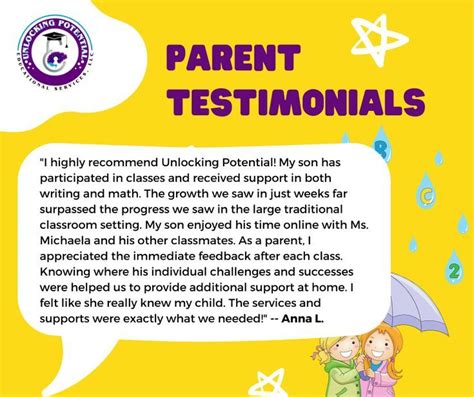 Positive parent testimonial
