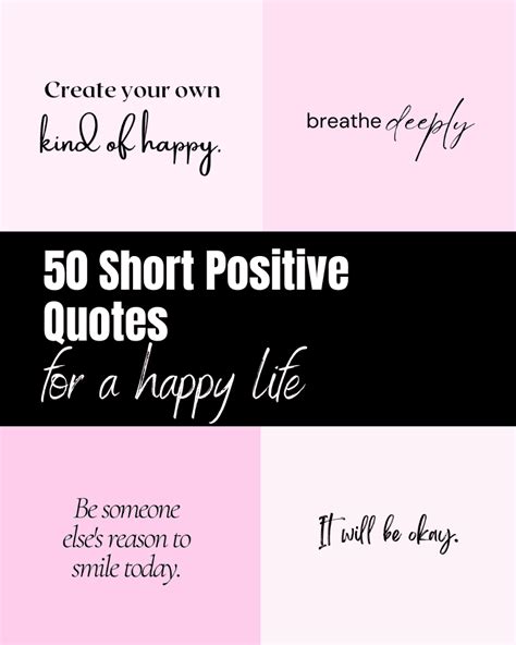 Positivity Short Inspirational Quotes For Girls