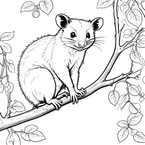 Possum Coloring Page