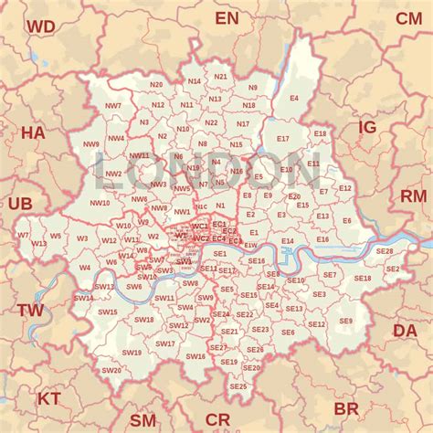 London Postcode Map N10 UK Map