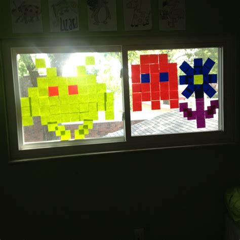 Post It Note Window Art Template