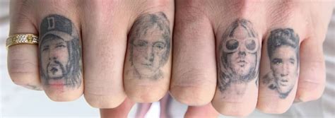 Post Malone Finger Face Tattoos