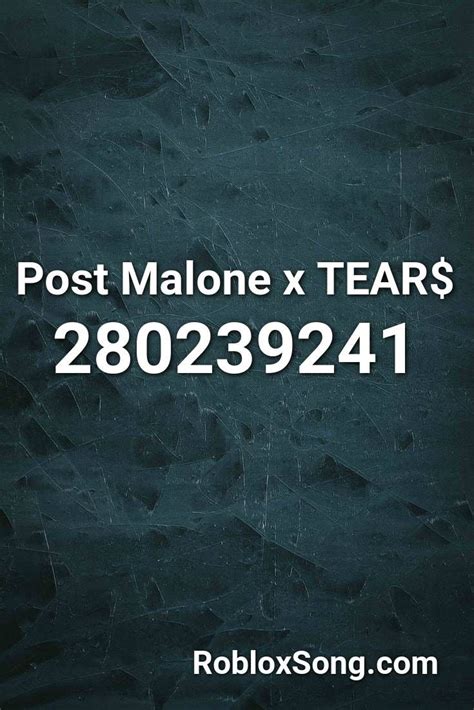 Post Malone Roblox ID Codes - Roblox ID