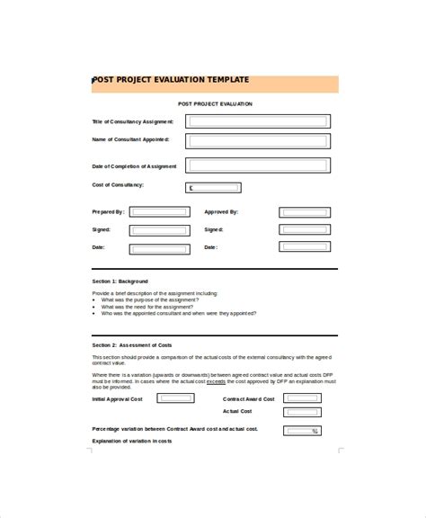 Post Project Report Template