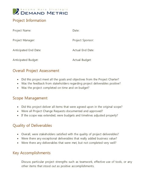 Post Project Report Template (7) - TEMPLATES EXAMPLE | TEMPLATES EXAMPLE | Agenda template