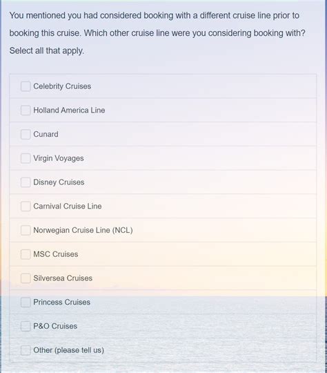 Post-Cruise Survey: The Easiest Method