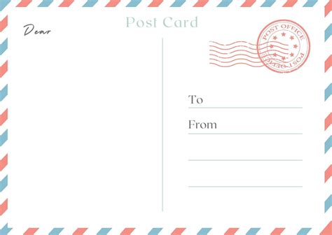 Postcard Template For Kids - Cards Design Templates