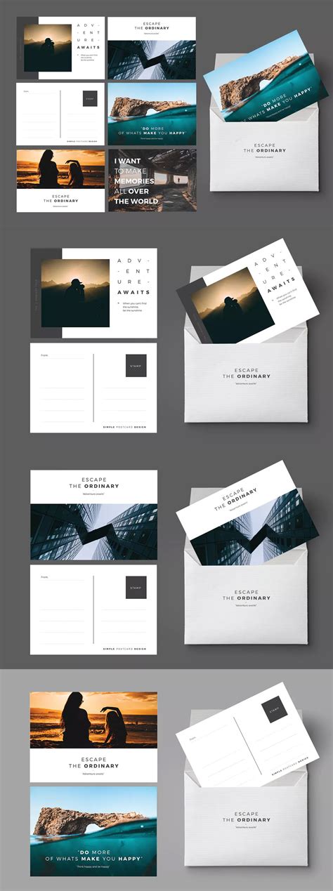 Postcard Template InDesign INDD | Postcard template, Postcard, Postcard