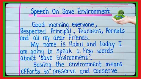 Poster Speech For Environment