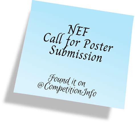 Poster Submission Call to Action: Share Your Creativity