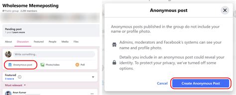 Posting Anonymously on Facebook Groups (Web)
