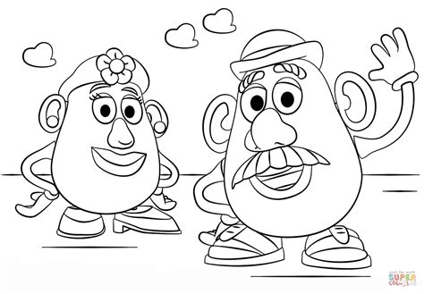 Potato Head Coloring Page