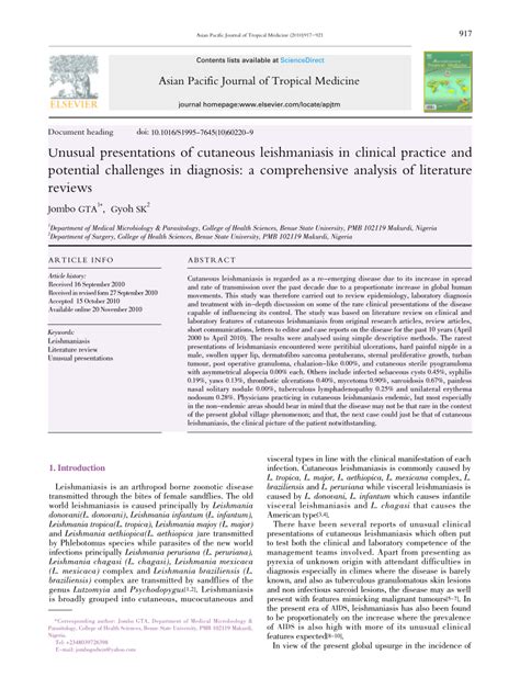 Potential Challenges in Diagnosis
