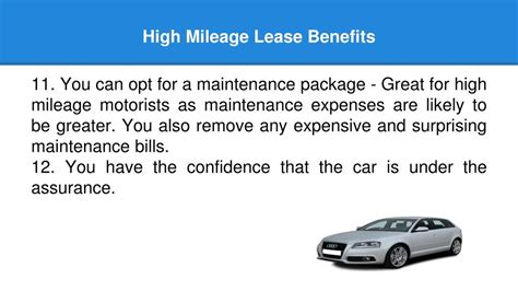 Potential Drawbacks of High Mileage Lease