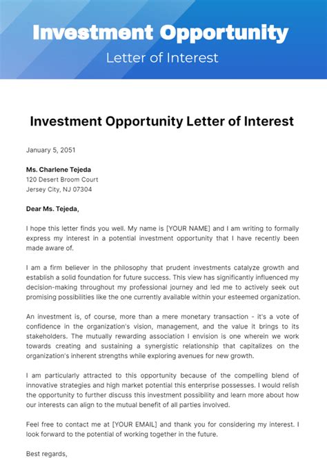 Potential Investment Opportunity