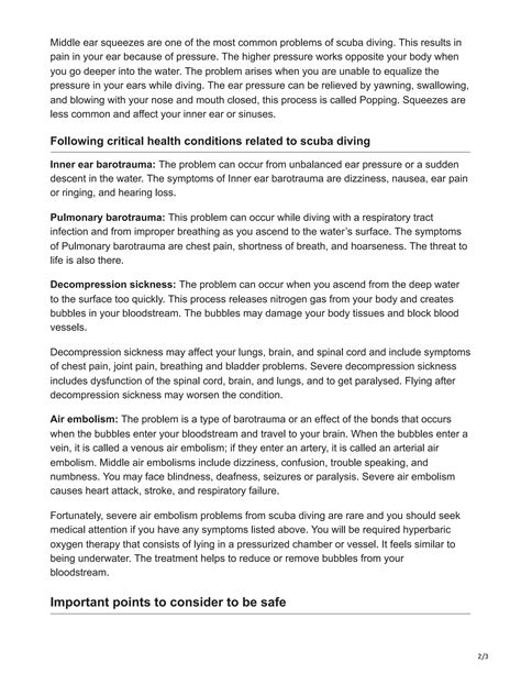 Potential Scuba Problem