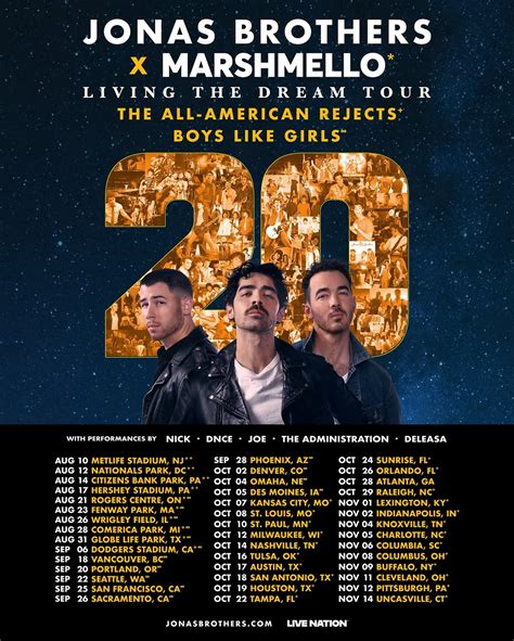 Potential Tour Dates and Locations