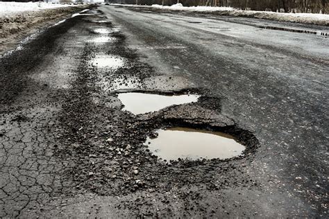 Potholes on Road