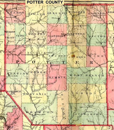 Potter County Pa Map