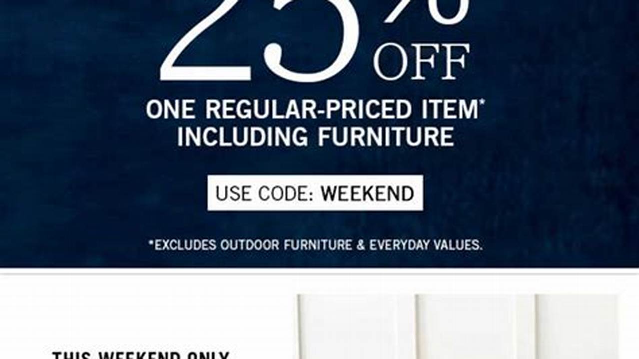 Pottery Barn Coupon Code October 2024 Coupon Code