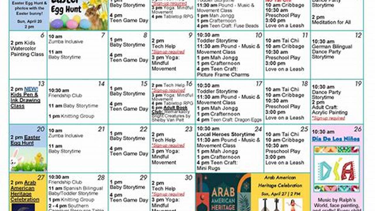 Poway Library Calendar