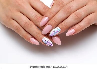 Powdery White Manicure On Sharp