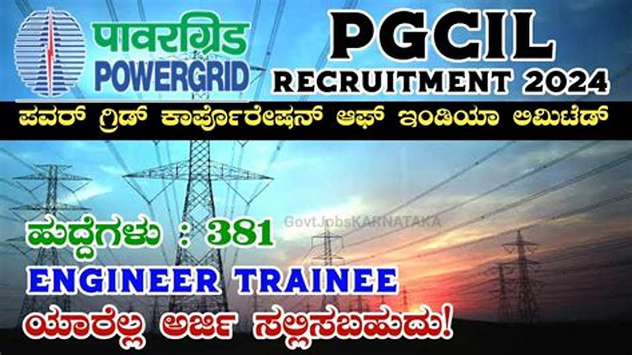 Power Grid Recruitment 2024 Notification