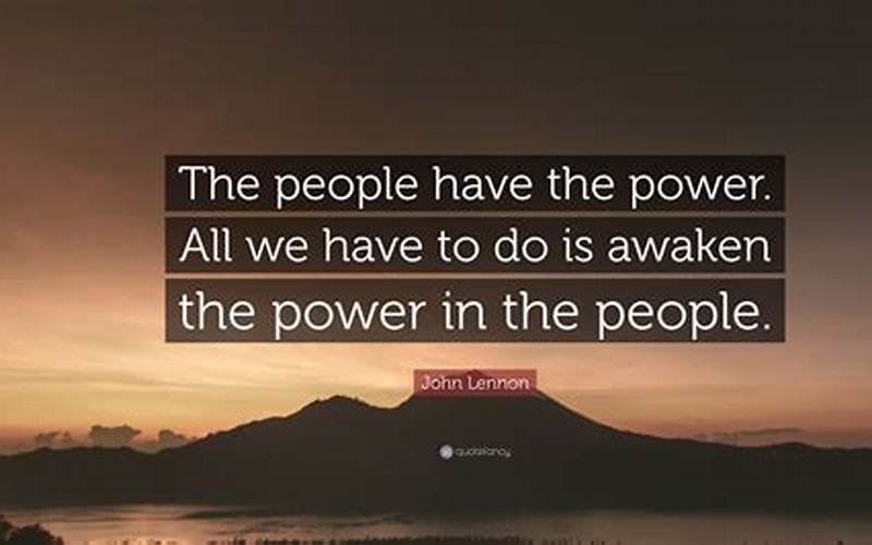 Power Of The People Quote