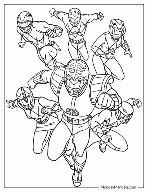 Power Rangers Coloring Sheets