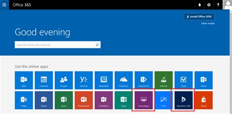 PowerApps for Office 365