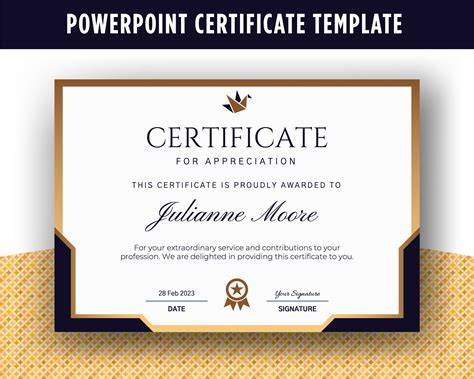 PowerPoint Certificate Templates - 11 Free Samples, Examples Format