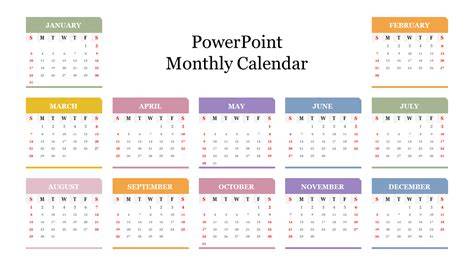 Powerpoint Monthly Calendar Template