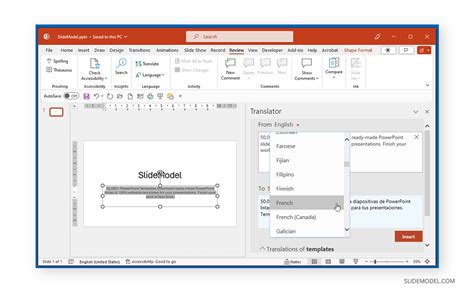 PowerPoint translation