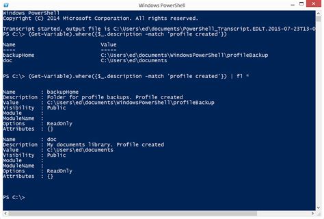 PowerShell Declare Variables