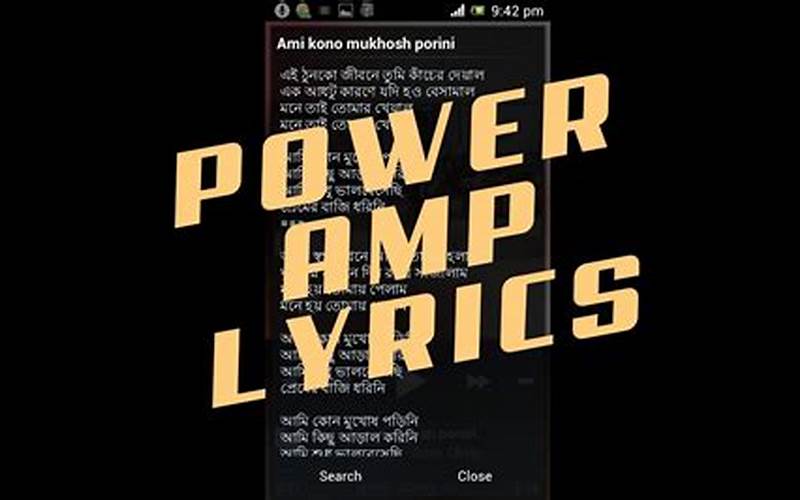 Poweramp Lyrics