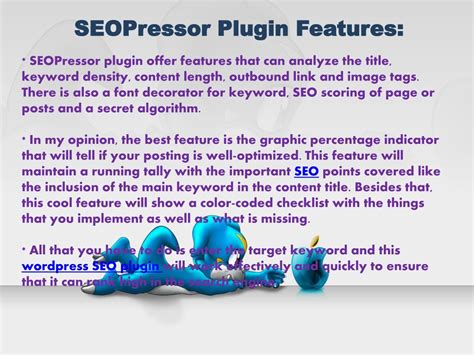 Powerful Features Of SEOPressor Plugin