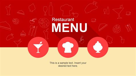 Flat Restaurant Menu PowerPoint Template SlideModel