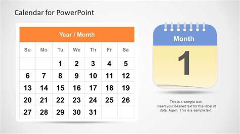 Powerpoint Calendar Slide