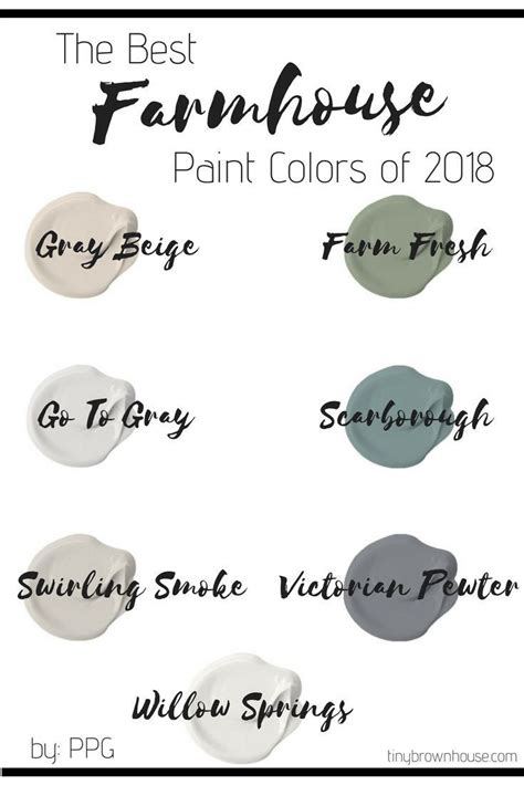 Ppg Farmhouse Paint Colors
