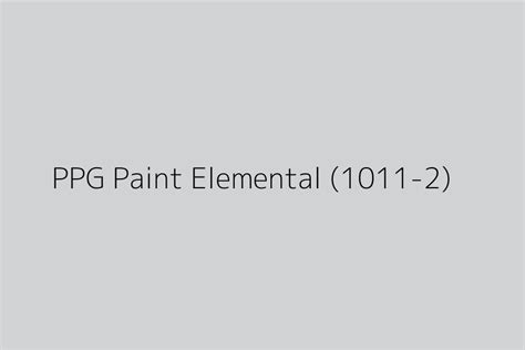 Ppg Paint Elemental