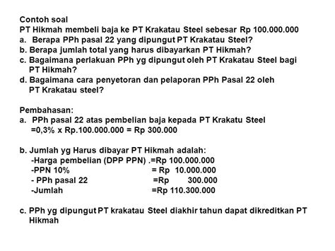 Pph 22 Contoh Soal