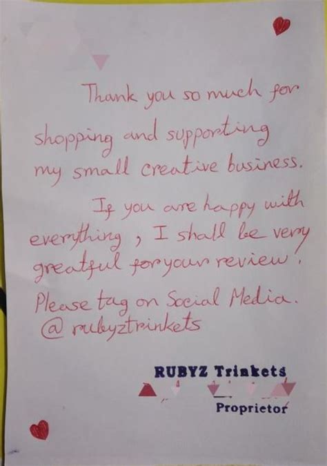 Practical Examples of a Thank You For Your Business Note