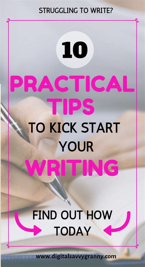 Practical Tips to Kickstart Your Writing