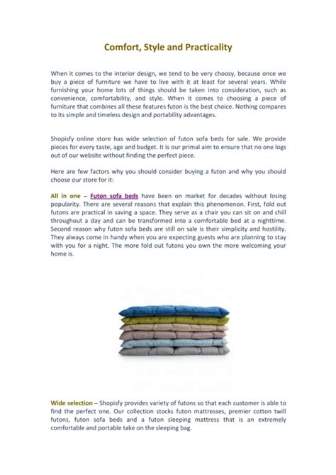 Practicality and Comfort